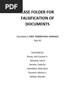 Case Folder For Falsification of Documents