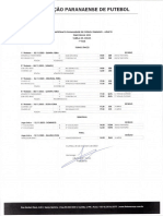 Tabela de Futebol Feminino - 1 Fase