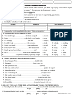 Gerund, Infinitive and Bare Infinitive