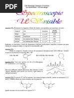 Exercices UV-visible 2023-24