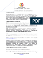 DIRECCION DISTRITAL 05D05 SALUD - SIGCHOS, Resolvió Aprobar Los Pliegos de La