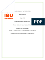 Actividad 4. La Trascendencia de La Publicidad Social en Las Empresas