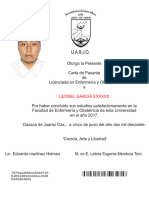 Carta Pasante Universidad Oaxaca