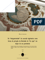 Da Obrigatoriedade Da Sucessao Legitimaria Como Forma de Privacao Da Liberdade Do de Cujus em Dispor Do Seu Patrimonio