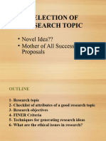 A.selection of Research Topic