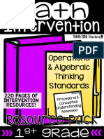 Intervention: Operations & Algebraic Thinking Standards