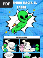 Blue Illustrative Space Alien Adventure Comic Strip Storyboard