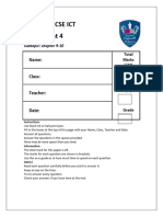 ICT-Year 10 - Test - Unit 4 Assessment 4