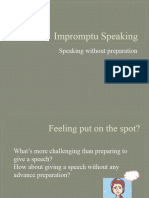 Impromptu Speaking