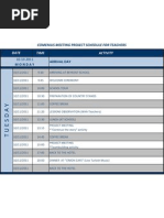 Edirne Meeting Schedule-For Teachers