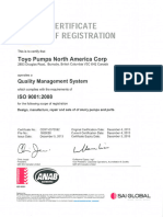 Toyo ISO-9001 Certification