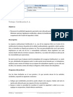 Actividades: Trabajo: Certificación S. A