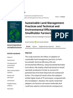 Sustainable Land Management Practices and Technical and Environmental Efficiency Among Smallholder Farmers in Ghana