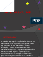 GêNERO MUSICAL POP