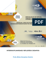 Interdisciplinaridade Algumas Reflexões