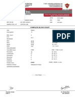 Complete Blood Count Letterhead With Sign