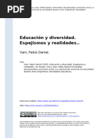 Vain, Pablo Daniel (2005) - Educación y Diversidad. Espejismos y Realidades.