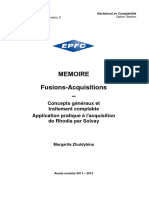 MEMOIRE Fusions Acquisitions Concepts Ge