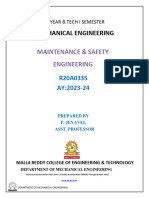 Maintenance & Safety Engineering