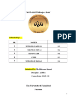 MGT-111 ITB Project Brief: Submitted By: SR. Names Roll No. 1 2 3 4 5