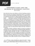 Crowther, Greenberg's Kant