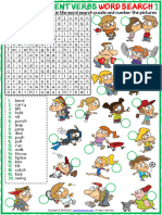 4-MOV-body Movement Verbs Vocabulary Esl Word Search