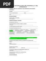 Anamnesis Historia Clínica Del Desarrollo y D