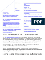 DepEd K To 12 Grading System Steps For Computing Grades