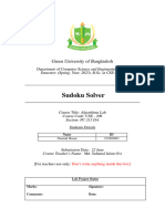 Project Report For Sudoku Solver