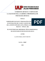 Facultad de Medicina Humana Y Ciencias de La Salud Escuela Académica Profesional de Psicología Humana