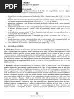 Família Dos Que Creem: Declaração de Fé E Fundamentos Básicos