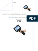 KL 740 Handheld Printer Manual