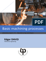 Basic Machining Processes Report