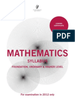 LC Maths For Examination in 2012