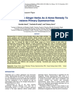 The Use of Fresh Ginger Herbs As A Home Remedy To Relieve Primary Dysmenorrhea