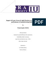 Impact of Lean, Green & Agile Practices On Sustainibility Performance of Manufacturing Industry by Waleed Qadir