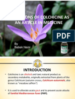 Aplications of Colchicine As An Article in Medicine: by Babak Nami