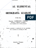 Manual Elemental de Ortografia Guarani Cipriano Codas Asuncion Paraguay 1944