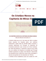 Os Cristãos-Novos Na Capitania de Minas Gerais - Museu Da Inquisição