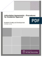 Articulation Agreements Approval Procedures