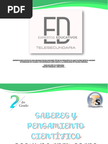 Saberes y Pensamiento Científico - 2do - 2do Trimestre