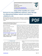 Computational Analysis of The Transition of A System Between Two Non-Equilibrium Stationary States Through Two-Dimensional Laminar Natural Convection in A Cylindrical Cavity