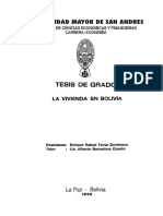 Universidad Mayor de San Andres: La Vivienda en Bolivia