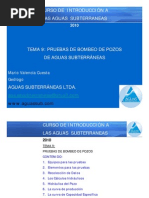 Tema 9-Pruebas de Bombeo de Pozos de Aguas Subterraneas