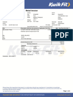 Retail Invoice: Description (Front/rear Tyre Pressures If Applicable) Unit Price Qty Line Price Vat Code