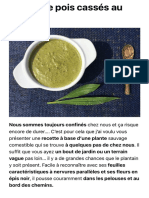 Crème de Pois Cassés Au Plantain - Plantes Sauvages Comestibles