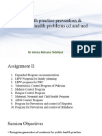 Lecture Number 10 - Public Health Practice Prevention & Control of Health Problems CD & NCD