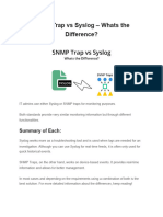 Difference Between SNMP Vs Syslog