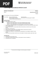 Cambridge International AS & A Level: Design & Technology 9705/12