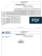 Certificado de Calidad Acero